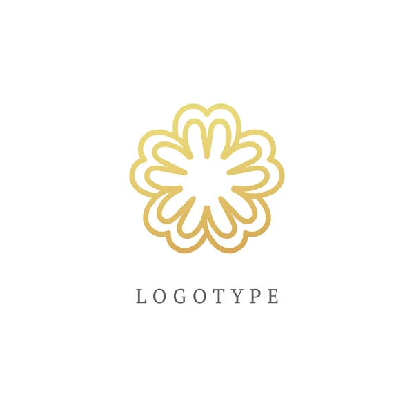 Emblema Luxo Beleza Spa Cosméticos Jóias Hotel Restaurante Casamento Elegante —  Vetores de Stock
