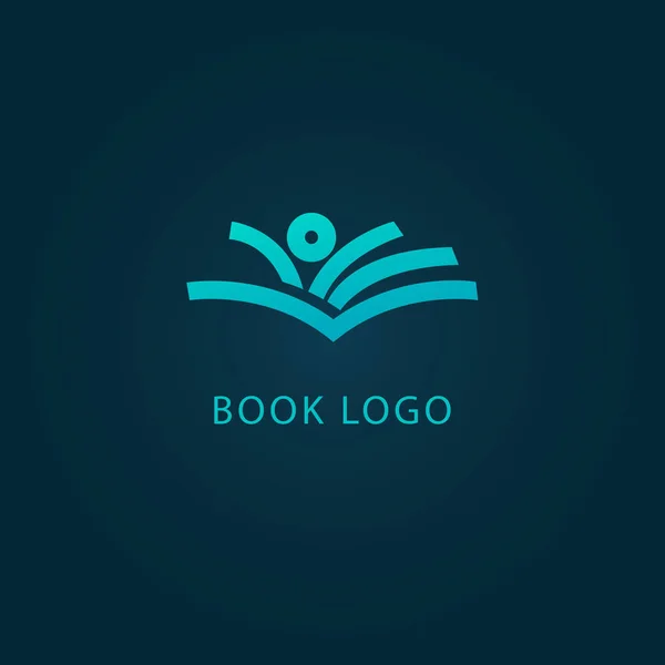 Manual Encyclopedia Education Centre Training Info Library Logotype — Stock Vector