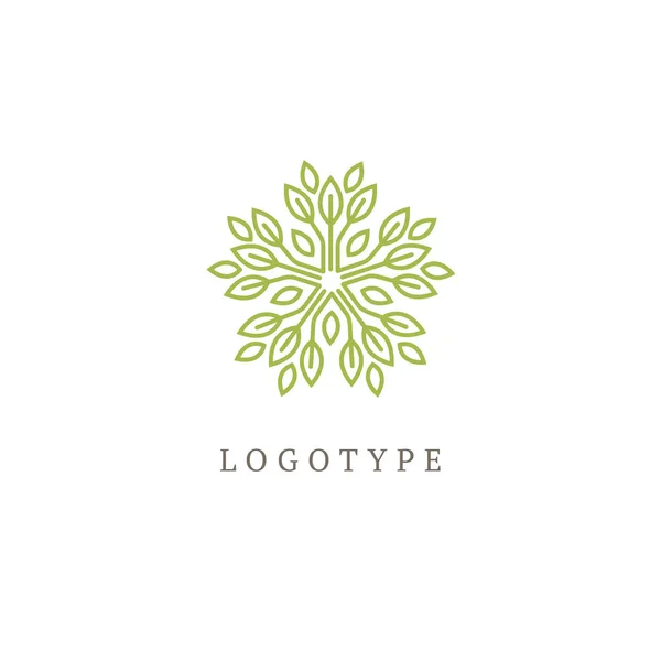 Emblema Luxo Beleza Spa Cosméticos Produto Orgânico Natural —  Vetores de Stock