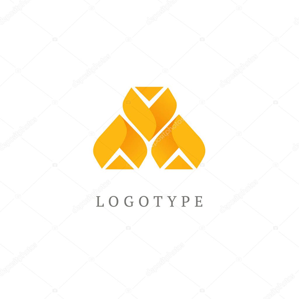 Simple Line Art Ornate Design. Vintage geometric Vector Illustration.
