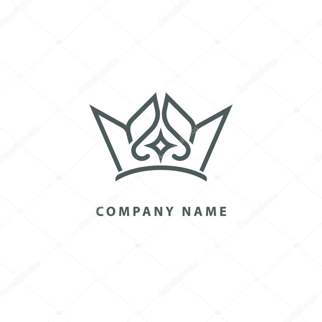Emblem luxury beauty spa, cosmetics, jewelry, hotel, restaurant Elegant queen icon