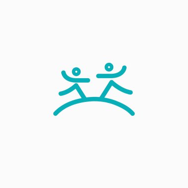 Soyut işareti, vektör logo, düzenlenebilir tasarım minimalist simgesi
