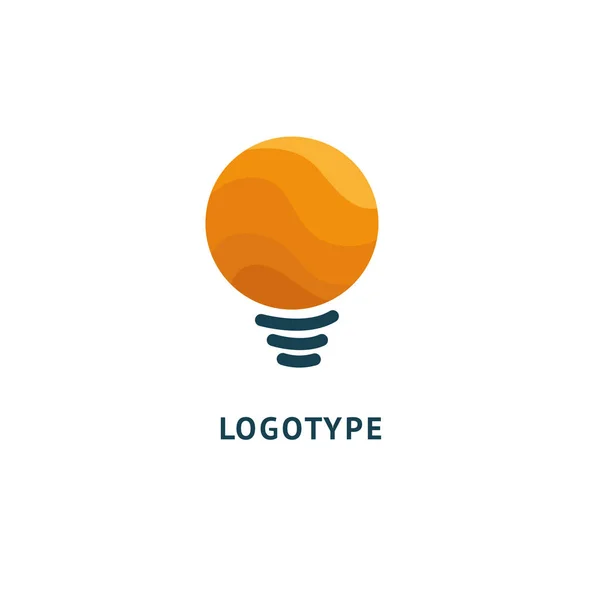 Idén Minimalistisk Vektor Logotypen Vector Lampa Mall Lampa Ikonen Illustration — Stock vektor