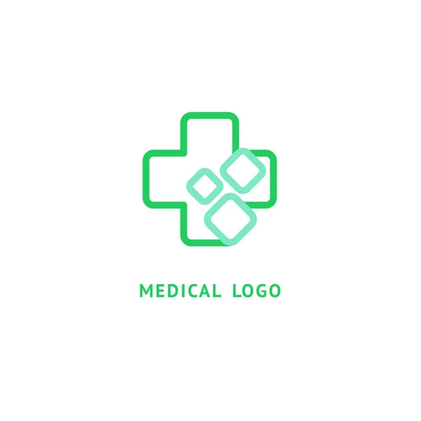 Logo Design Absztrakt Orvosi Vektor Sablon Ábrán Látható Tervezési Emblémát — Stock Vector