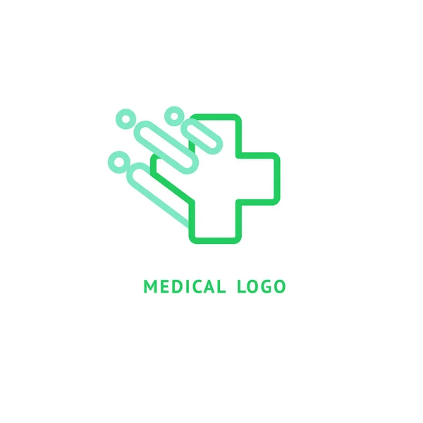 Logo Design Absztrakt Orvosi Vektor Sablon Ábrán Látható Tervezési Emblémát — Stock Vector