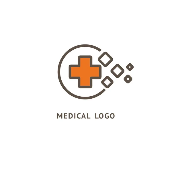 Logo Design Modelo Vetor Médico Abstrato Desenho Ilustrativo Logótipo Símbolo — Vetor de Stock