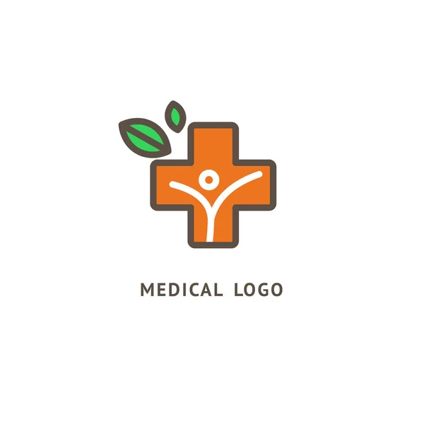 Ilustración Del Diseño Clínica Del Logotipo Del Negocio Vector Personas — Vector de stock