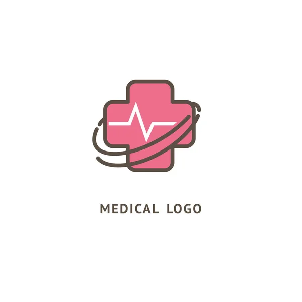 Desain Logo Templat Vektor Medis Abstrak Desain Ilustrasi Dari Logotype - Stok Vektor