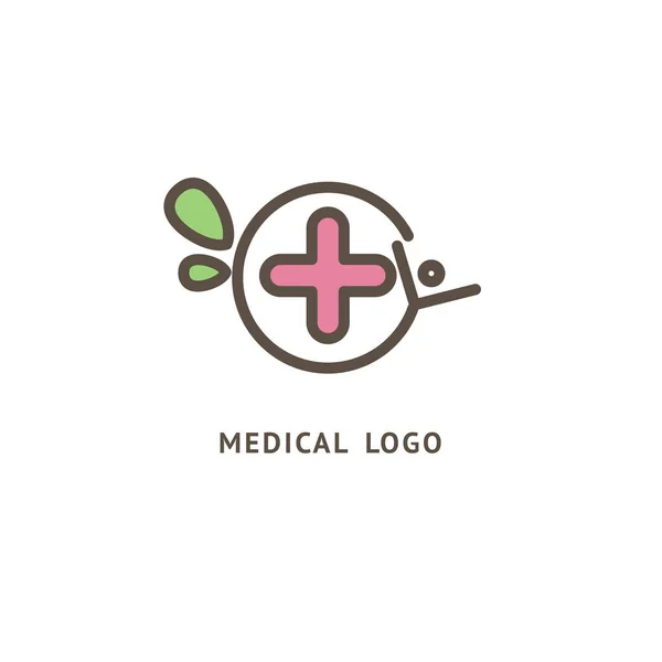 Ilustracja Design Kliniki Logotyp Firmy Wektor Ludzi Ikona Krzyż Web — Wektor stockowy