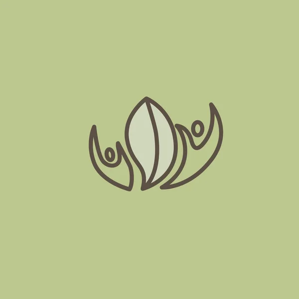 Signe Abstrait Logotype Vectoriel Design Modifiable Icône Écologique — Image vectorielle