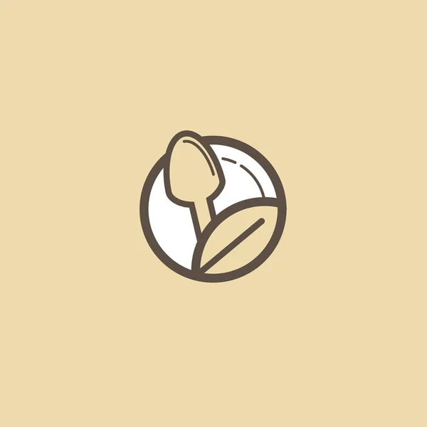 Абстрактный Знак Векторный Логотип Съедобная Минималистская Икона Дизайна — стоковый вектор