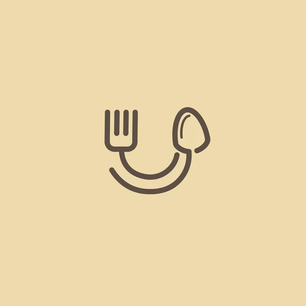 Абстрактный Знак Векторный Логотип Съедобная Минималистская Икона Дизайна — стоковый вектор