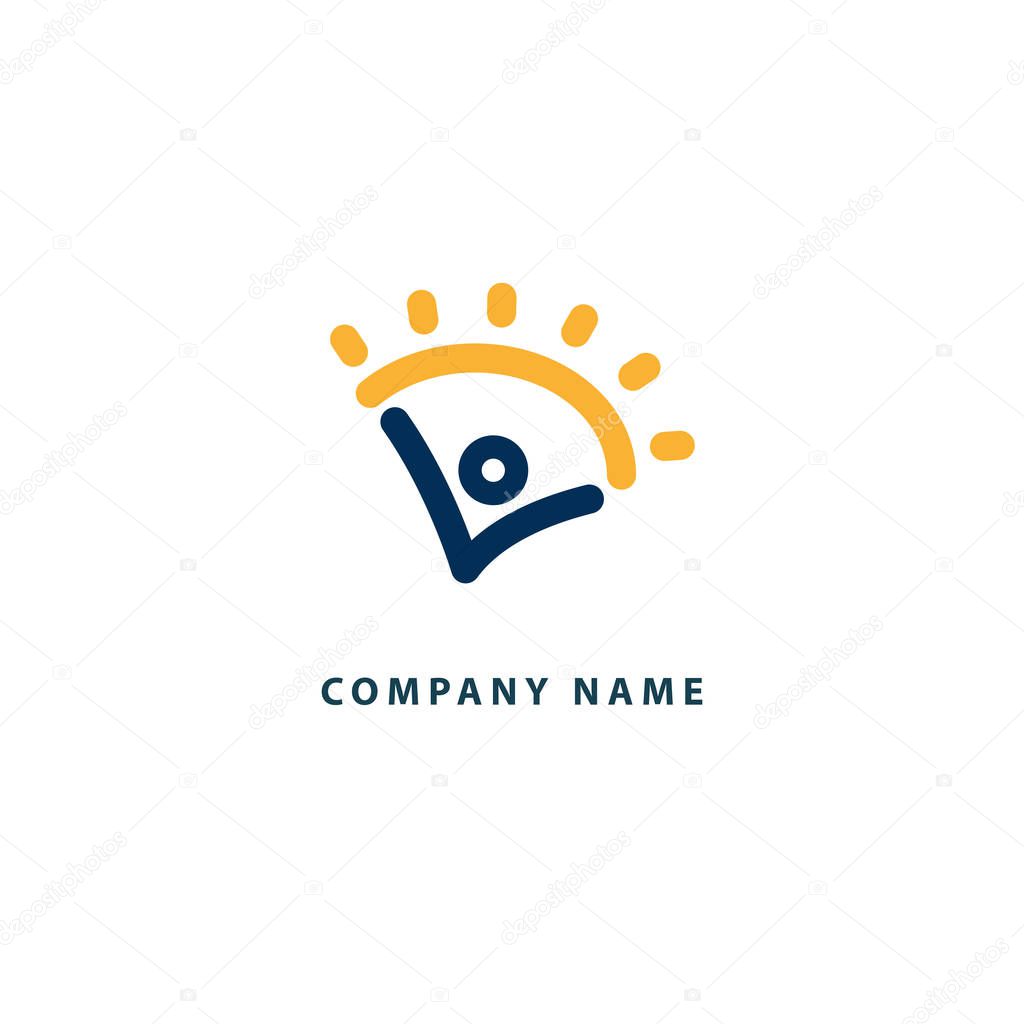 Abstract sign, vector logotype, editable design minimalist Medicine, holiday icon