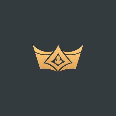 Soyut işareti, vektör logo, düzenlenebilir tasarım minimalist işareti. Vektör hisse senedi logosunu görmeniz gerekir. Zarif, sigorta primi ve Kraliyet logo tasarımını illüstrasyon.