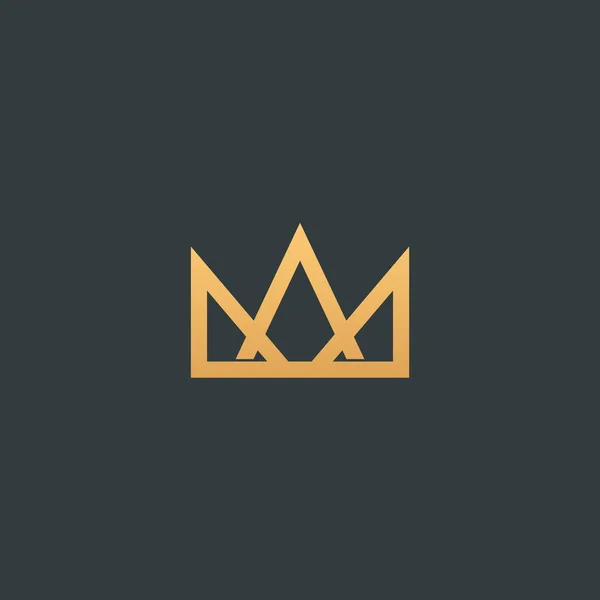 Diseño abstracto vectorial del logotipo de la corona vetor. Firma para salón de belleza, accesorios de élite, joyería, hoteles, spa, boda. Icono decorativo vintage qween, rey, princesa . — Archivo Imágenes Vectoriales