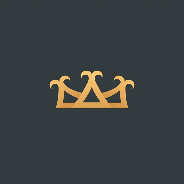 Abstract vetor crown logo vector design. Sign for beauty salon, elite accessories, jewelry, hotels, spa, wedding. Vintage decorative icon qween, king, princess. — Stock Vector