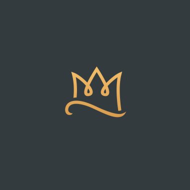 Soyut işareti, vektör logo, düzenlenebilir tasarım minimalist işareti. Vektör hisse senedi logosunu görmeniz gerekir. Zarif, sigorta primi ve Kraliyet logo tasarımını illüstrasyon.