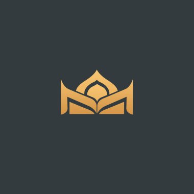 Soyut işareti, vektör logo, düzenlenebilir tasarım minimalist işareti. Vektör hisse senedi logosunu görmeniz gerekir. Zarif, sigorta primi ve Kraliyet logo tasarımını illüstrasyon.