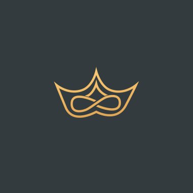 Soyut işareti, vektör logo, düzenlenebilir tasarım minimalist işareti. Vektör hisse senedi logosunu görmeniz gerekir. Zarif, sigorta primi ve Kraliyet logo tasarımını illüstrasyon.