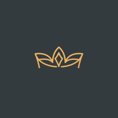 Soyut işareti, vektör logo, düzenlenebilir tasarım minimalist işareti. Vektör hisse senedi logosunu görmeniz gerekir. Zarif, sigorta primi ve Kraliyet logo tasarımını illüstrasyon.