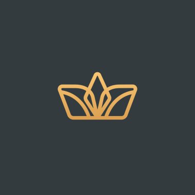 Soyut işareti, vektör logo, düzenlenebilir tasarım minimalist işareti. Vektör hisse senedi logosunu görmeniz gerekir. Zarif, sigorta primi ve Kraliyet logo tasarımını illüstrasyon.