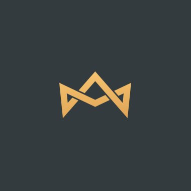 Soyut işareti, vektör logo, düzenlenebilir tasarım minimalist işareti. Vektör hisse senedi logosunu görmeniz gerekir. Zarif, sigorta primi ve Kraliyet logo tasarımını illüstrasyon.