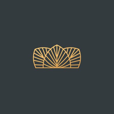 Abstract sign, vector logotype, editable design minimalist sign. Vector stock logo. Illustration design of elegant, premium and royal logotype. clipart