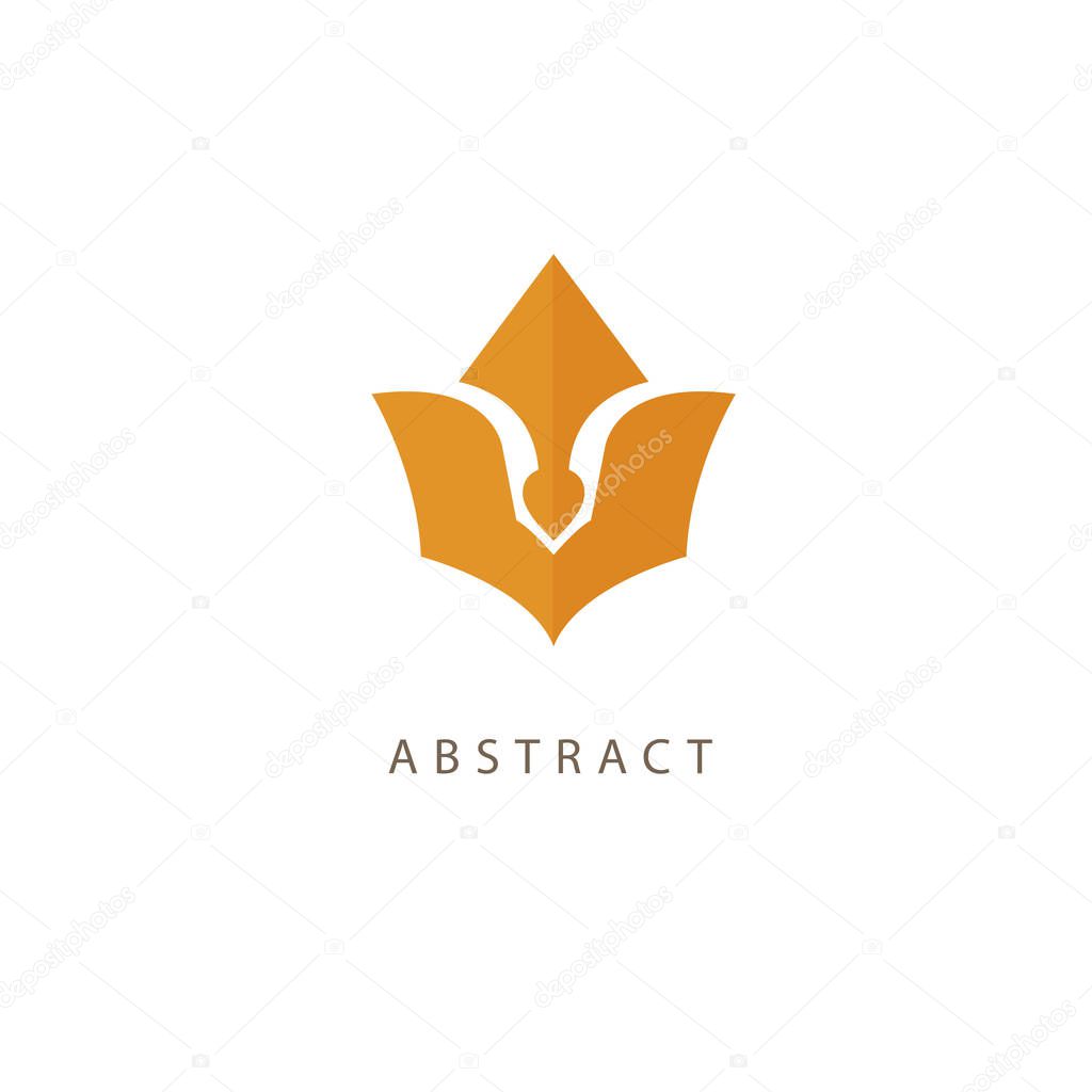 Abstract sign, vector logotype, editable design minimalist sign. Vector stock logo. Illustration design of elegant, premium and royal logotype.