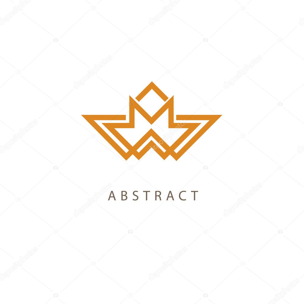 Abstract sign, vector logotype, editable design minimalist sign. Vector stock logo. Illustration design of elegant, premium and royal logotype.