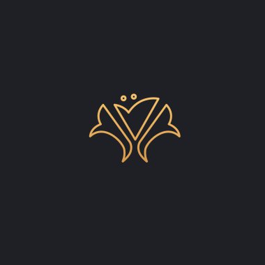 Soyut işareti, vektör logo, düzenlenebilir tasarım minimalist işareti. Vektör hisse senedi logosunu görmeniz gerekir. Zarif, sigorta primi ve Kraliyet logo tasarımını illüstrasyon.