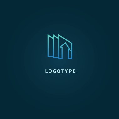 Soyut işareti, vektör logo, düzenlenebilir tasarım minimalist işareti. Vektör hisse senedi logosunu görmeniz gerekir. Geometrik, basit logo tasarımını illüstrasyon.