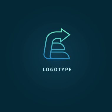 Soyut işareti, vektör logo, düzenlenebilir tasarım minimalist işareti. Vektör hisse senedi logosunu görmeniz gerekir. Zarif, sigorta primi ve Kraliyet logo tasarımını illüstrasyon.