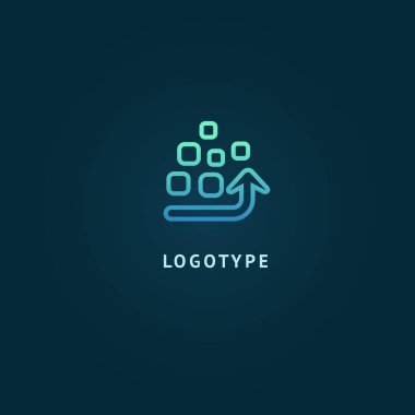 Soyut işareti, vektör logo, düzenlenebilir tasarım minimalist işareti. Vektör hisse senedi logosunu görmeniz gerekir. Geometrik, basit logo tasarımını illüstrasyon.