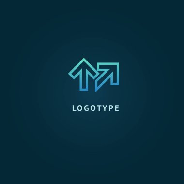 Soyut işareti, vektör logo, düzenlenebilir tasarım minimalist işareti. Vektör hisse senedi logosunu görmeniz gerekir. Geometrik, basit logo tasarımını illüstrasyon.
