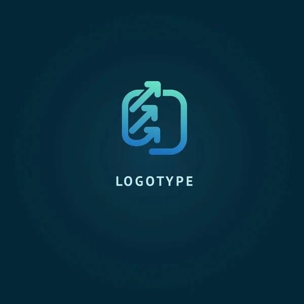 Signo Abstracto Logotipo Vectorial Signo Minimalista Diseño Editable Logo Stock — Vector de stock