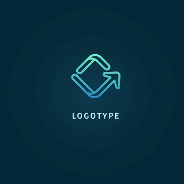 Signe Abstrait Logotype Vectoriel Design Modifiable Signe Minimaliste Logo Vectoriel — Image vectorielle