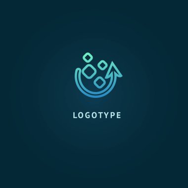 Soyut işareti, vektör logo, düzenlenebilir tasarım minimalist işareti. Vektör hisse senedi logosunu görmeniz gerekir. Geometrik, basit logo tasarımını illüstrasyon.