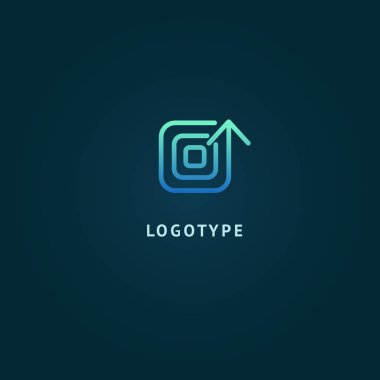 Soyut işareti, vektör logo, düzenlenebilir tasarım minimalist işareti. Vektör hisse senedi logosunu görmeniz gerekir. Zarif, sigorta primi ve Kraliyet logo tasarımını illüstrasyon.