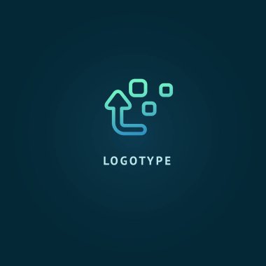 Soyut işareti, vektör logo, düzenlenebilir tasarım minimalist işareti. Vektör hisse senedi logosunu görmeniz gerekir. Geometrik, basit logo tasarımını illüstrasyon.