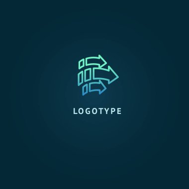 Soyut işareti, vektör logo, düzenlenebilir tasarım minimalist işareti. Vektör hisse senedi logosunu görmeniz gerekir. Geometrik, basit logo tasarımını illüstrasyon.