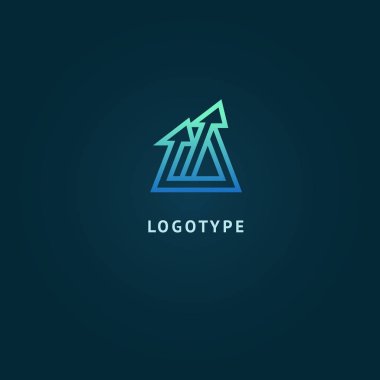 Soyut işareti, vektör logo, düzenlenebilir tasarım minimalist işareti. Vektör hisse senedi logosunu görmeniz gerekir. Geometrik, basit logo tasarımını illüstrasyon.