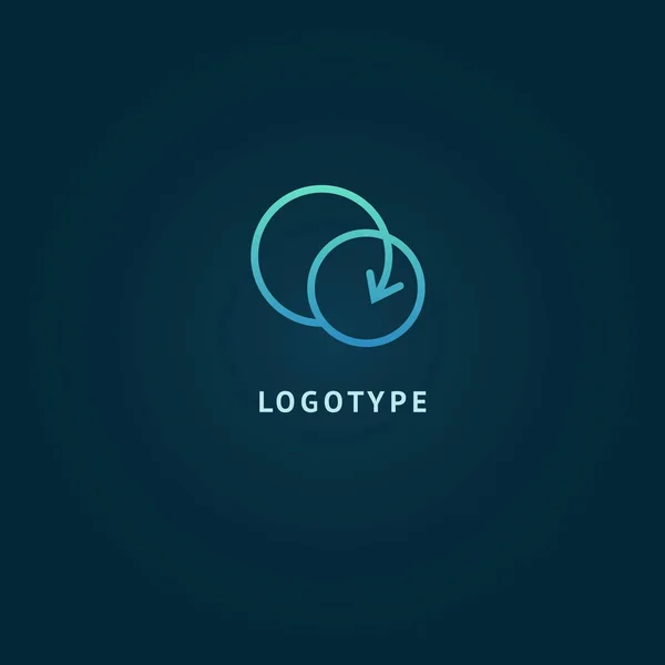 Signe Abstrait Logotype Vectoriel Design Modifiable Signe Minimaliste Logo Vectoriel — Image vectorielle