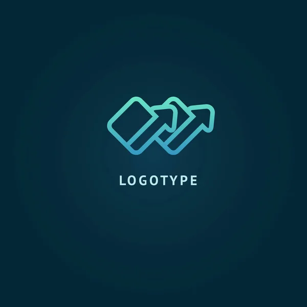 Segno Astratto Logotipo Vettoriale Design Modificabile Segno Minimalista Logo Stock — Vettoriale Stock