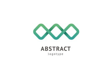 Soyut vetor logo vektör tasarımı. İş, internet iletişim şirketi, dijital ajans, pazarlama için imzalayın. Modern dekoratif geometrik simge.