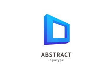 Soyut vetor logo vektör tasarımı. İş, internet iletişim şirketi, dijital ajans, pazarlama için imzalayın. Modern dekoratif geometrik simge.