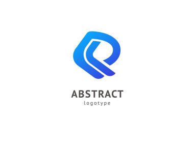 Soyut vetor logo vektör tasarımı. İş, internet iletişim şirketi, dijital ajans, pazarlama için imzalayın. Modern dekoratif geometrik simge.