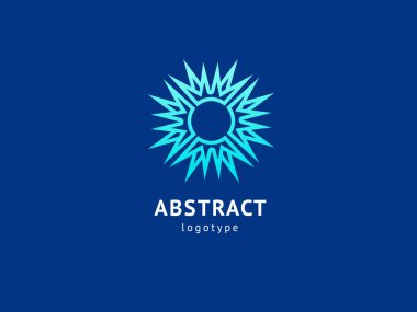 Soyut vetor logo vektör tasarımı. İş, internet iletişim şirketi, dijital ajans, pazarlama için imzalayın. Modern dekoratif geometrik simge.