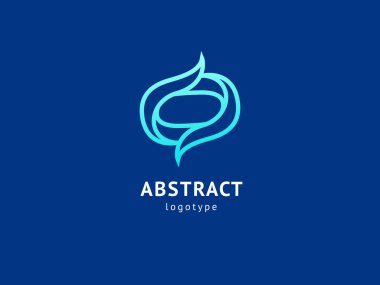 Soyut vetor logo vektör tasarımı. İş, internet iletişim şirketi, dijital ajans, pazarlama için imzalayın. Modern dekoratif geometrik simge.