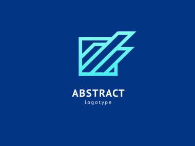 Soyut vetor logo vektör tasarımı. İş, internet iletişim şirketi, dijital ajans, pazarlama için imzalayın. Modern dekoratif geometrik simge.