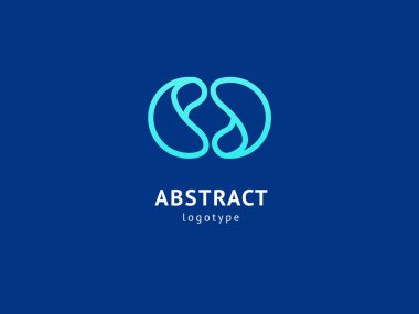 Soyut vetor logo vektör tasarımı. İş, internet iletişim şirketi, dijital ajans, pazarlama için imzalayın. Modern dekoratif geometrik simge.